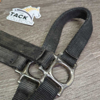 Thick Nylon Halter *fair, dirty, faded, cut tag, frayed & rubbed edges, rubs
