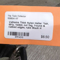Thick Nylon Halter *fair, dirty, faded, cut tag, frayed & rubbed edges, rubs
