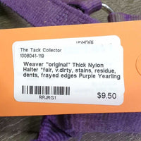 "original" Thick Nylon Halter *fair, v.dirty, stains, residue, dents, frayed edges
