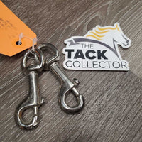 2x Snaps, round swivel end *vgc, clean, rubs, scuffs
