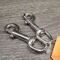 2x Snaps, round swivel end *vgc, clean, rubs, scuffs

