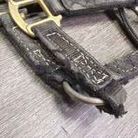 Thick Nylon Halter *fair, v.dirty, stains, residue, dents, v.frayed edges, bent grommets, faded
