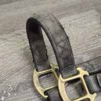 Thick Nylon Halter *fair, v.dirty, stains, residue, dents, v.frayed edges, bent grommets, faded
