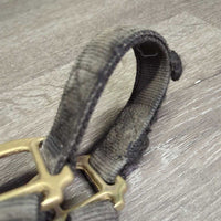 Thick Nylon Halter *fair, v.dirty, stains, residue, dents, v.frayed edges, bent grommets, faded
