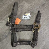 Thick Nylon Halter *fair, v.dirty, stains, residue, dents, v.frayed edges, bent grommets, faded

