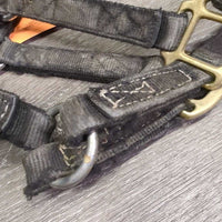 Thick Nylon Halter *fair, v.dirty, stains, residue, dents, v.frayed edges, bent grommets, faded
