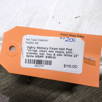 Memory Foam Half Pad *xc/vgc, clean, mnr stains, stiff, creases, hair, hay & pills
