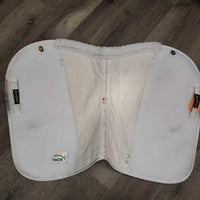 Non Slip Jumper Saddle Pad *vgc, clean, mnr stains, pills, marker, curled edges, puckers, rubs, clumpy fleece
