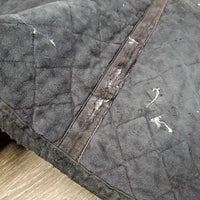 Quilt Baby Pad *gc/fair, clean, unstitched, puckers, holes, holey binding, faded, mnr pills, hair
