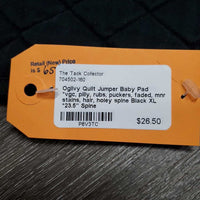 Quilt Jumper Baby Pad *vgc, pilly, rubs, puckers, faded, mnr stains, hair, holey spine
