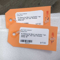 Pr Fleece No Bow Leg Quilts *vgc, stains, pills, mnr hair, threads
