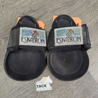 Tall Neoprene Hind Boots, velcro *gc, clean, scuffs, scrapes, older, scratches, marker, mnr dirt, faded, residue & hairy velcro
