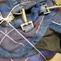 Med Winter Blanket, tail *gc, clean, v. wpf, missing tail flap, mnr rubs, residue, repairs, holes, snags, faded
