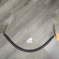 Rubber Stall Guard, 2 double end snaps *gc/fair, cracks, residue, mnr dirt, rust

