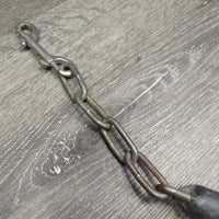 Rubber Stall Guard, 2 double end snaps *gc/fair, cracks, residue, mnr dirt, rust
