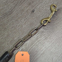 Rubber Stall Guard, 2 double end snaps *gc/fair, cracks, residue, mnr dirt, rust
