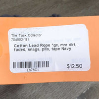 Cotton Lead Rope *gc, mnr dirt, faded, snags, pills, tape
