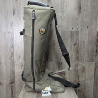 Field Boots, Zips, Full Wood Forms, Ariat Green Boot Bag *gc, dirty, sticky, gunky, creases, broken laces, unstitched & thin edges, v.puckered lining
