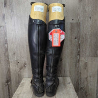 Field Boots, Zips, Full Wood Forms, Ariat Green Boot Bag *gc, dirty, sticky, gunky, creases, broken laces, unstitched & thin edges, v.puckered lining
