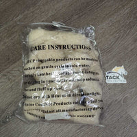 9 pcs Sheepskin Shipping Halter Fuzzies, bag *xc/vgc/gc, clean, clumpy, v.mnr stains
