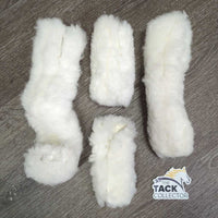 4 Sheepskin Halter Fuzzys *like new, clean, clumpy, stiff
