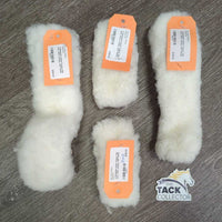 4 Sheepskin Halter Fuzzys *like new, clean, clumpy, stiff
