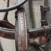 FS Rsd Padded Monocrown Bridle, Slide On Flash, Cotton Web Reins *vgc, clean, mnr scuffs, rubs & scratches, older?

