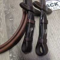 Pr Rubber Reins, stoppers, bag *new, older?
