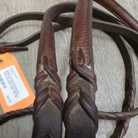 FS Rsd Soft Braided Reins *vgc, older, clean, mnr dirt, stains

