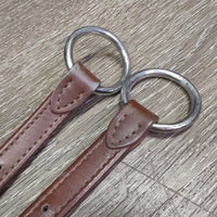 2 Piece Thick Narrow Adjustable Double Stitched Running Martingale Attachment, snaps *like new

