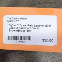 Draw Rein Leather Girth Loop Attachment *new
