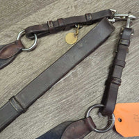 Leather & Ellastic Breastplate, Running Martingale Attachement, snaps *gc/xc, clean, dirty, stiff, residue, hair, faded, stains
