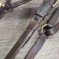 Rsd Breastplate, straps *vgc/gc, older, clean, mnr undone stitching, cuts, creased, stains, dents, rubs, residue

