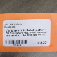 Pr Rolled Leather Bit Convertors *gc, clean, creases, mnr residue, rubs
