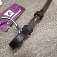 W Tongue Depressor, Fine Leather Hanger, tag *like new/xc, mnr stain, cracks, tight keeper
