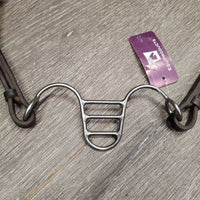 W Tongue Depressor, Fine Leather Hanger, tag *like new/xc, mnr stain, cracks, tight keeper
