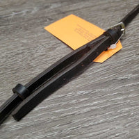 W Tongue Depressor, Fine Leather Hanger, tag *like new/xc, mnr stain, cracks, tight keeper
