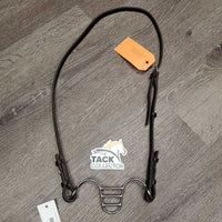 W Tongue Depressor, Fine Leather Hanger, tag *like new/xc, mnr stain, cracks, tight keeper
