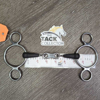 "Eco Pure" Thin Light French Link 2 Ring Gag Bit, flat center Bit *vgc, clean, mnr residue
