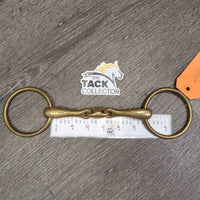 Thick Hvy French Link Loose Ring Bit, Center Lozenge *gc/vgc, clean, mnr scratches, scuffs, stains, residue & rubs
