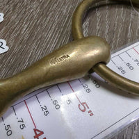 Thick Hvy French Link Loose Ring Bit, Center Lozenge *gc/vgc, clean, mnr scratches, scuffs, stains, residue & rubs
