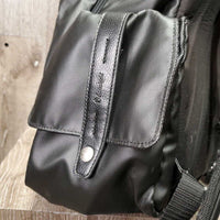 "Icon" Groom Backpack *vgc, clean, scuffs, rubs, torn seams & mesh, mnr hair, rubs, threads, peeled lthr
