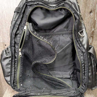 "Icon" Groom Backpack *vgc, clean, scuffs, rubs, torn seams & mesh, mnr hair, rubs, threads, peeled lthr
