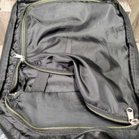 "Icon" Groom Backpack *vgc, clean, scuffs, rubs, torn seams & mesh, mnr hair, rubs, threads, peeled lthr
