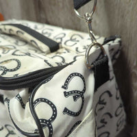 Padded Clipper Storage Bag, Shoulder Strap *gc, stains, dirty, marker, small holes, rubs
