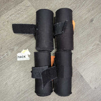 4 Stretchy Nylon Leg Wraps *gc, clean, rubs, snags, rough edges, pilly, faded

