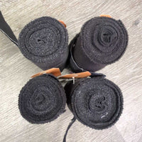4 Stretchy Nylon Leg Wraps *gc, clean, rubs, snags, rough edges, pilly, faded
