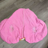 Thick Cotton & Hvy Fleece Lined Saddle Cover *gc, clean, older, faded, marker, stains, threads, clumpy
