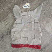 Hard Mesh Fly Mask, Ears *gc/fair, dirt, stains, older, snags, holes, shavings, marker, faded
