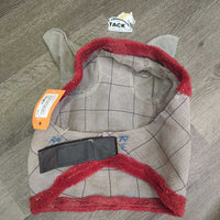 Hard Mesh Fly Mask, Ears *gc/fair, dirt, stains, older, snags, holes, shavings, marker, faded
